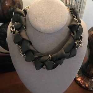 Army Green and Gold Necklace